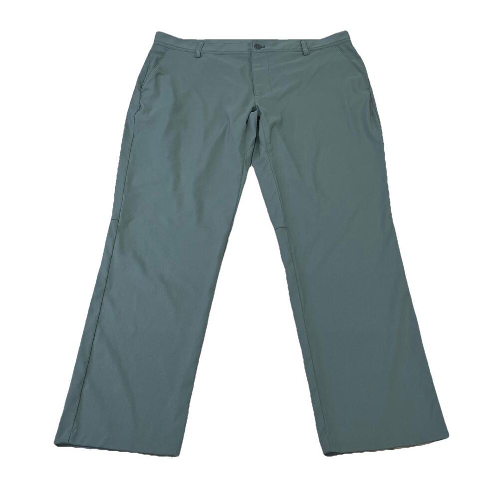 LL Bean Venture Stretch Commuter Pants Mens 38X30 Army Green Stretch Comfort